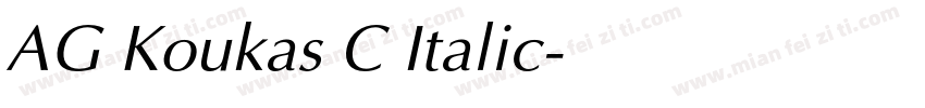 AG Koukas C Italic字体转换